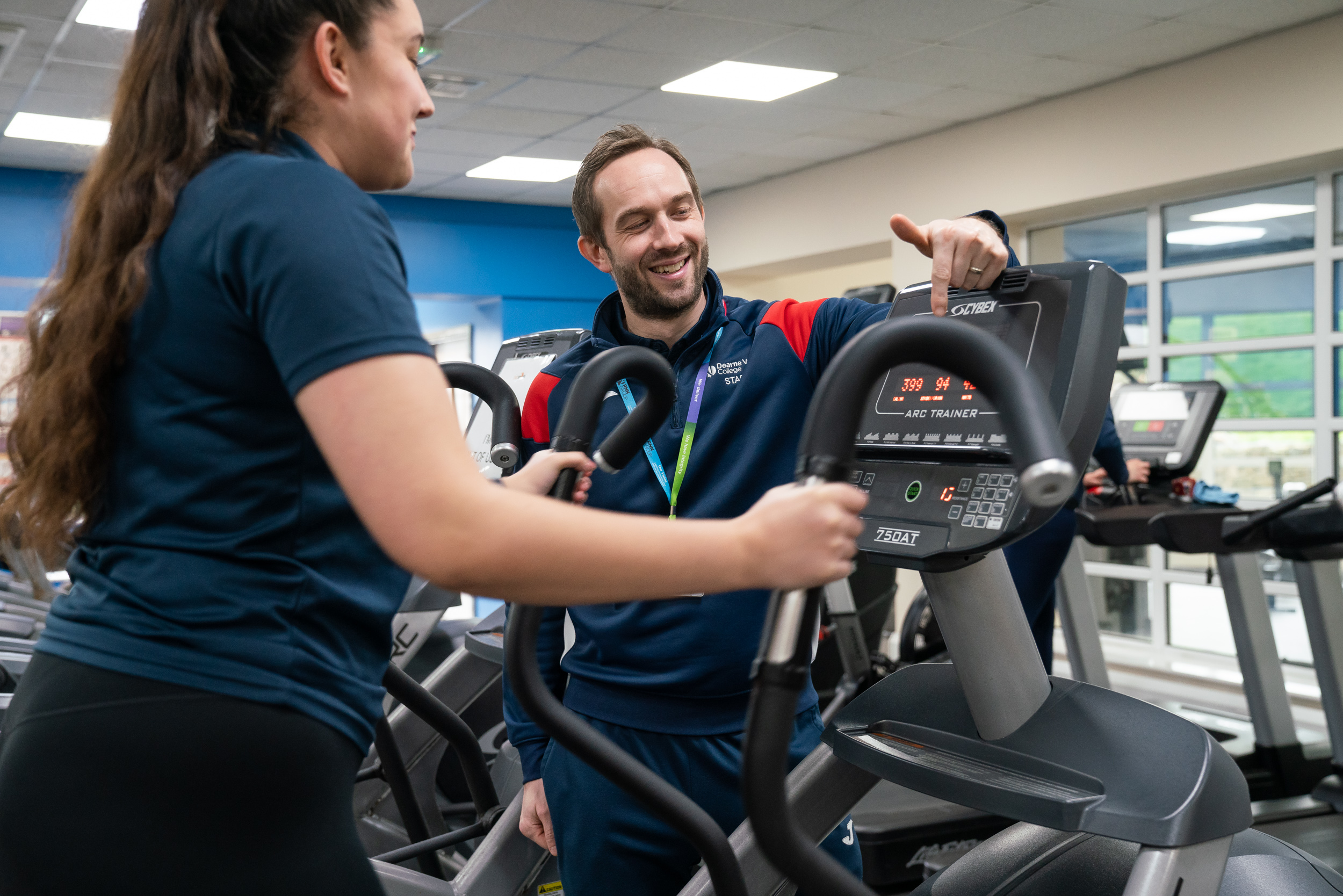 using indoor gym equipment