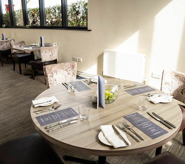 A table set up at The Wharncliffe