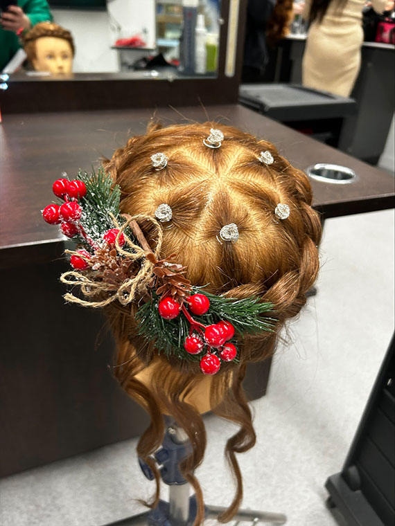 Emalise Stanley's hair creation for the Worldskills hairdressing competition