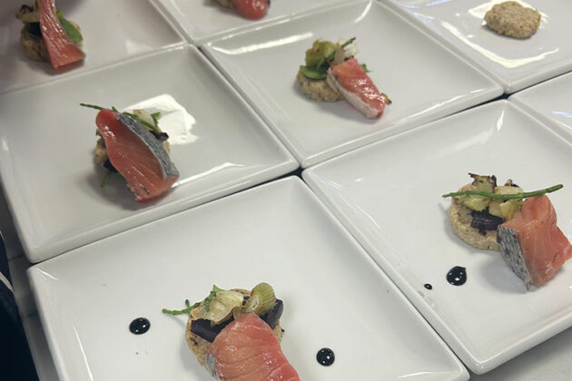 Preparing food in The Wharncliffe Restaurant at the Burns Night event in January 2024