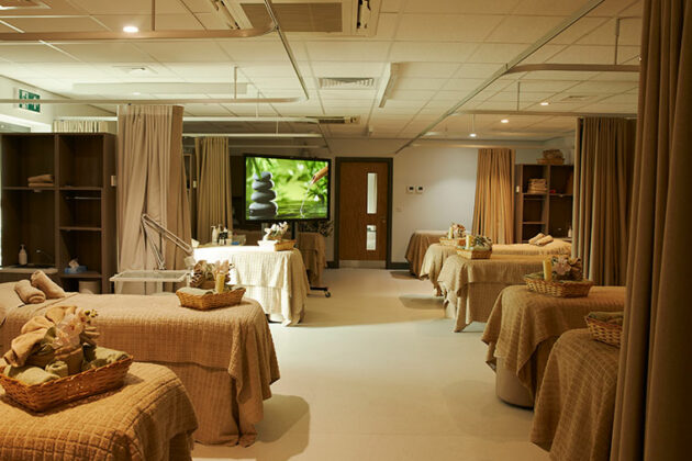 The treatment beds at Innovate S81 hair and beauty salon at North Notts College