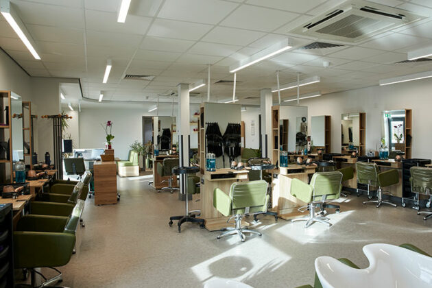 Inside Innovate S81 hair and beauty salon at North Notts College