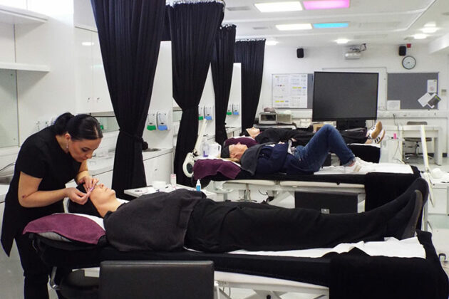 In the beauty treatment room