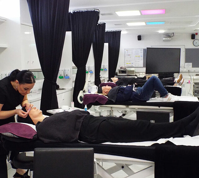 In the beauty treatment room