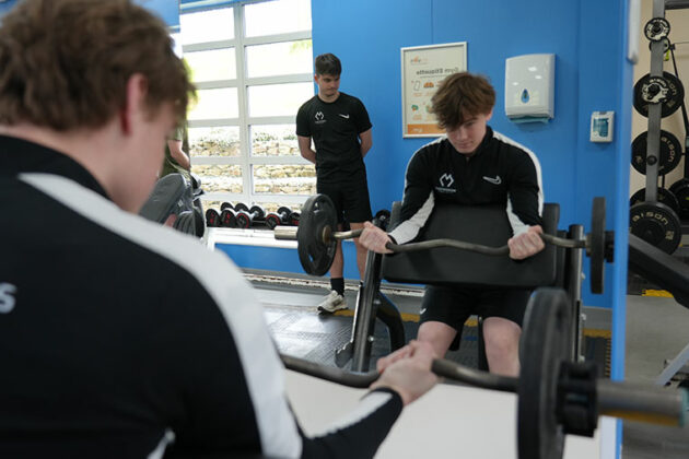 People using the weights in the DVC Sports gym